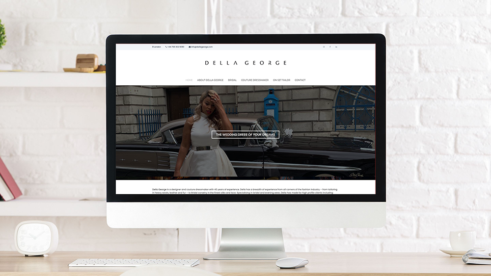 Della George website by I AM SQUARED