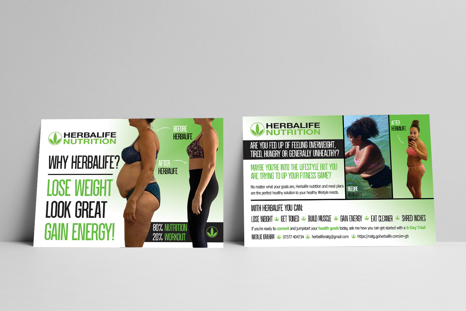 Herbalife Two-sided postcard