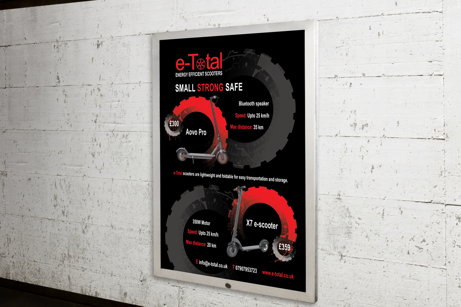 e-Total Poster mockup by I AM SQUARED
